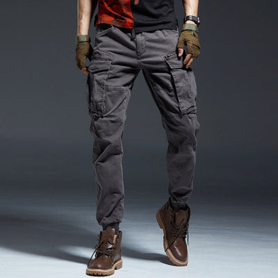 Men's cargo pants with elastic waist